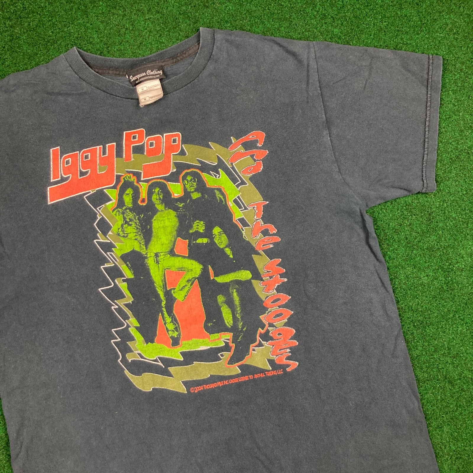 Vintage Iggy Pop Shirt Mens M Black 2004 And The Stooges Rock Band Promo Y2k Tee
